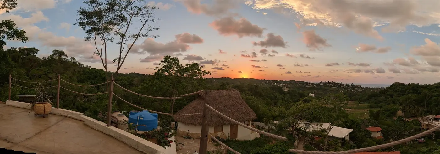 Sunset view from the Sayulita eco-home